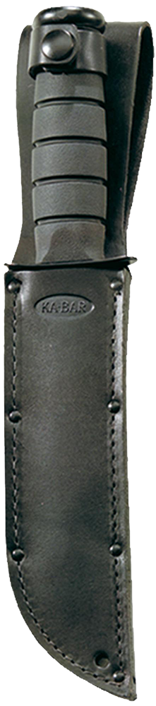 Ka-Bar 1257 Short Fight/Utility 5.25" Clip Point Part Serrated 1095 Cro-Van Black Kraton G Handle Fixed Blade Knife — view 2
