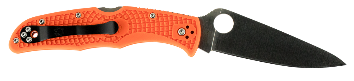 Spyderco Endura 4 Lightweight 3.75" VG-10 Clip Point Plain Orange FRN Folding Knife — view 2