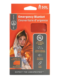 Survive Outdoors Longer SOL Emergency Blanket 56" x 84" 1-Person Orange - Metalized Polyethylene — view 2