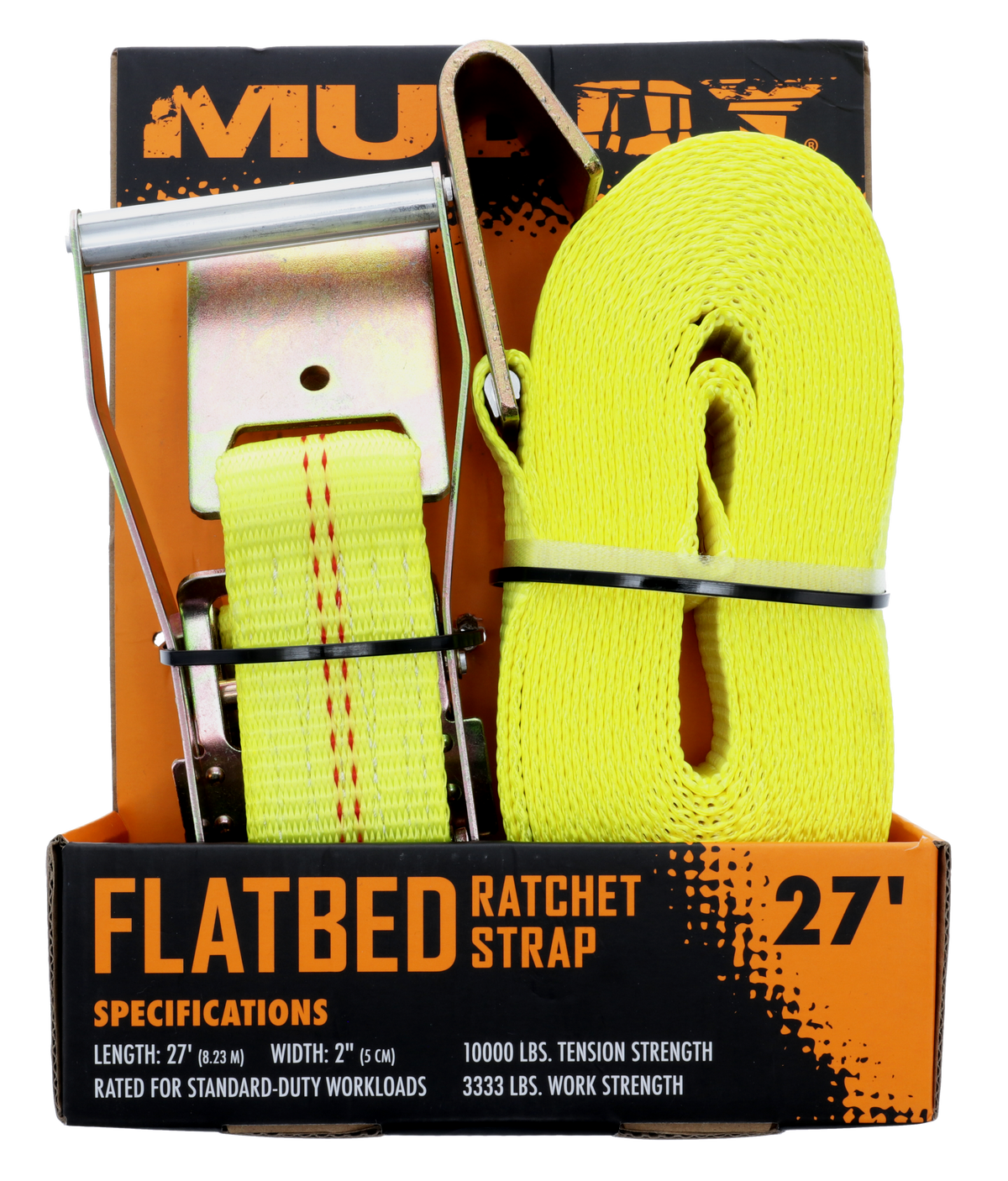 Walkers Game Ear Muddy 27ft Flat Bed Ratchet Strap 10,000 lb Breaking Strength — view 2