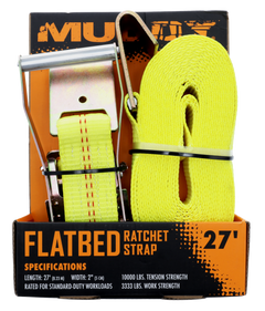 Walkers Game Ear Muddy 27ft Flat Bed Ratchet Strap 10,000 lb Breaking Strength — view 2
