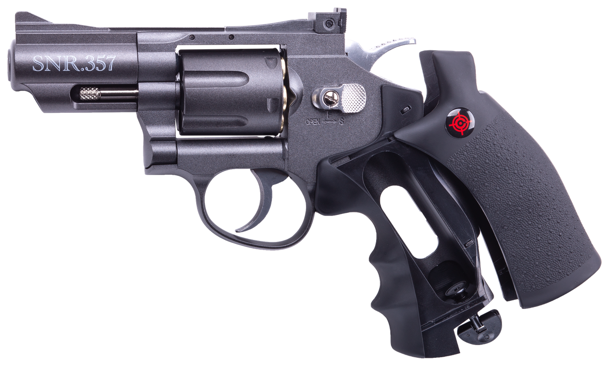 Crosman SNR357 .177 6-Shot CO2 DA/SA Air Pistol - Black Rubber Grips — view 2
