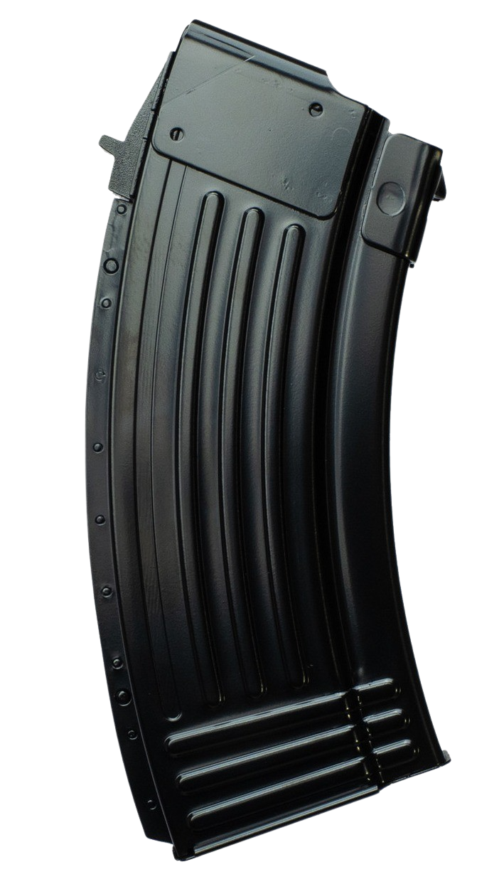 Global Ordnance AK-47 7.62x39mm 20rd Fully Ribbed Black Steel Magazine — view 2