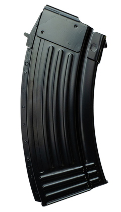 Global Ordnance AK-47 7.62x39mm 20rd Fully Ribbed Black Steel Magazine — view 2
