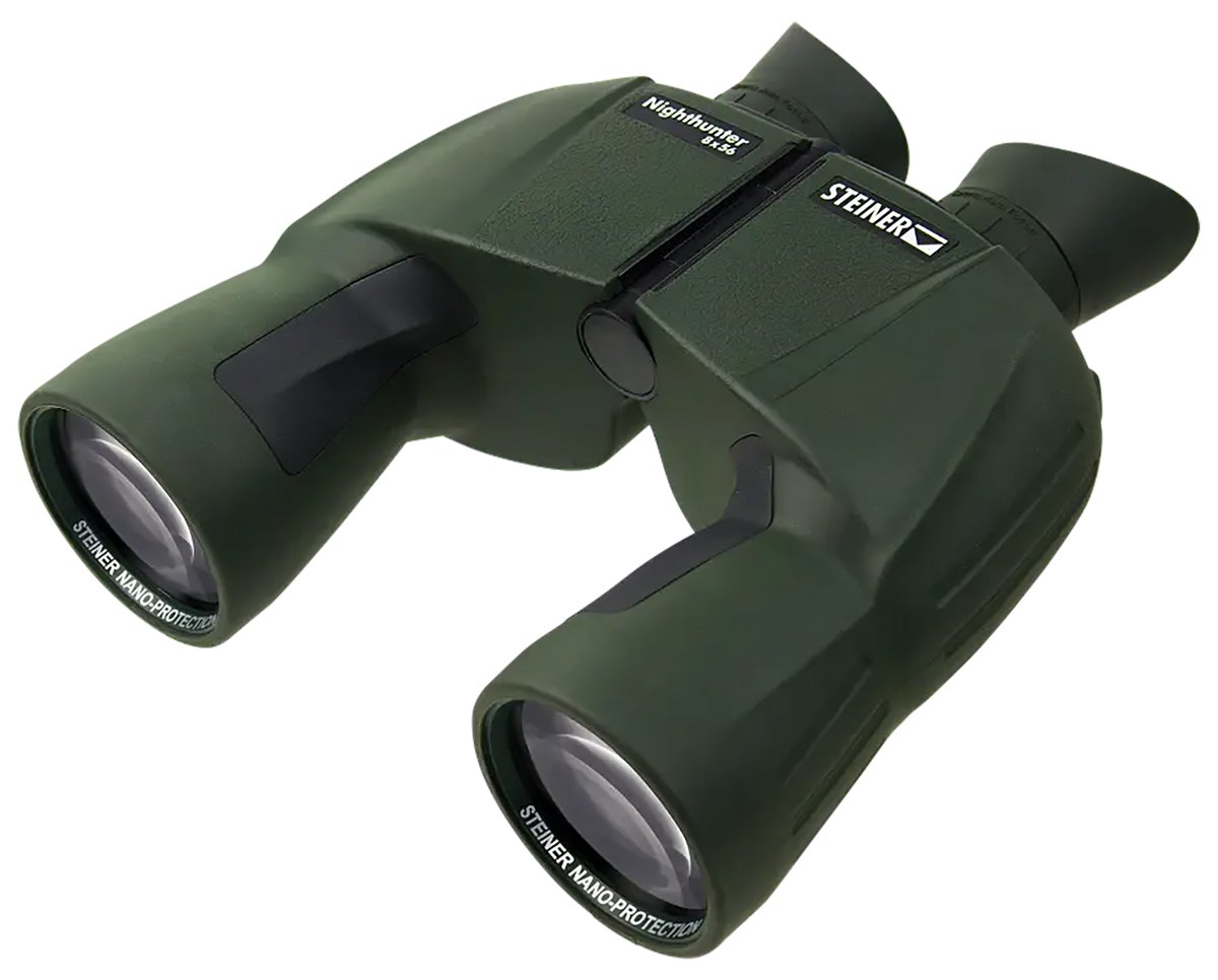 Steiner 2070 Nighthunter 8x56mm BaK-4 Porro Prism Auto Focus Binoculars - Matte Green Makrolon Rubber Armor — view 2