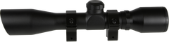 TruGlo Compact 4x32mm 1" Tube Duplex Reticle Matte Black Riflescope - 3/8" Rings — view 2