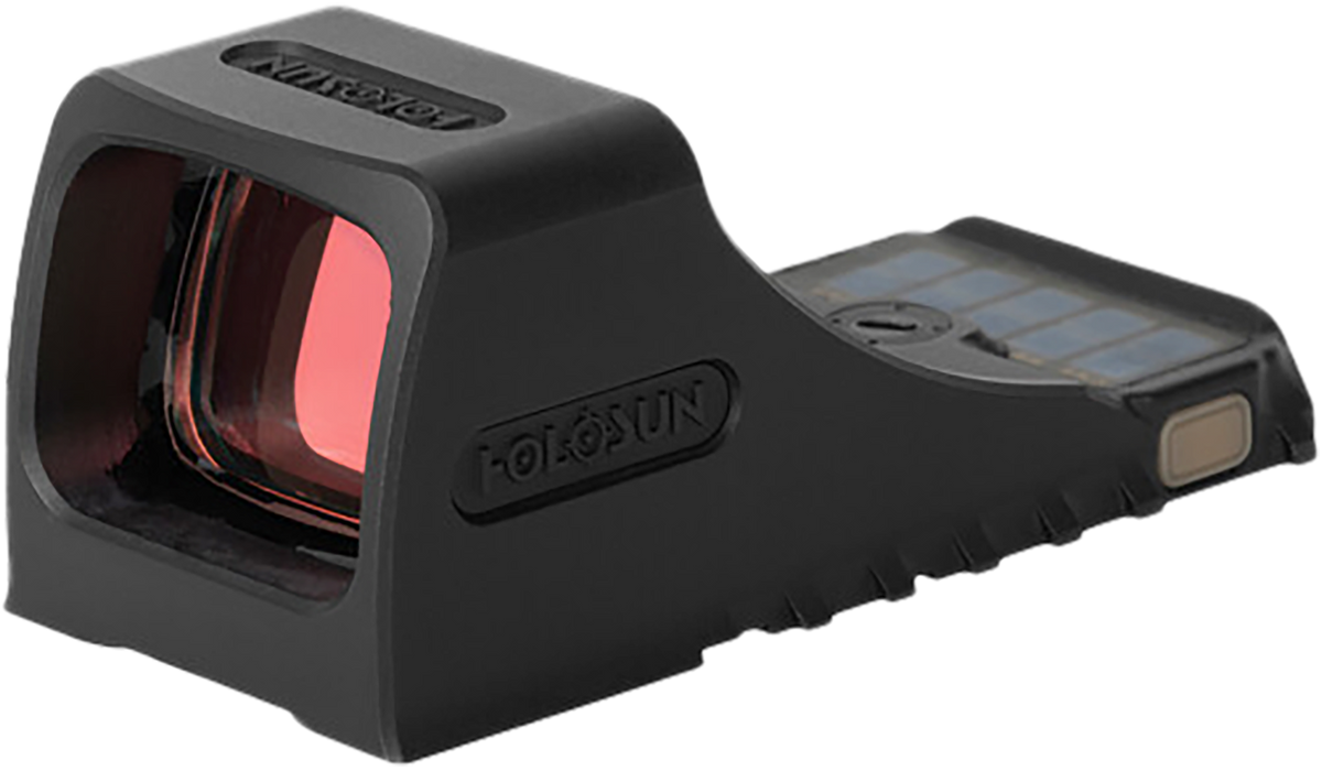 Holosun SCS-P10 GR 1x 0.58"x0.77" 2 MOA Green Dot/32 MOA Circle Pistol Optic - Black Anodized — view 2