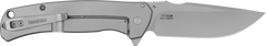 Kershaw 1416 Scour 3.3" Folding Drop Point Plain 8Cr13MoV - Bead Blasted Stainless Steel — view 2