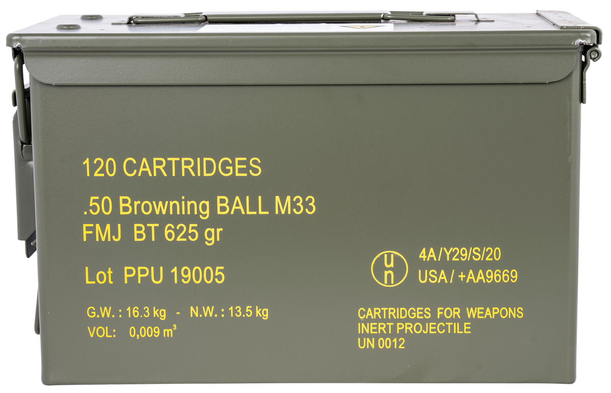 PPU Rangemaster 50 BMG 625gr FMJ 120 Rd Metal Can — view 2