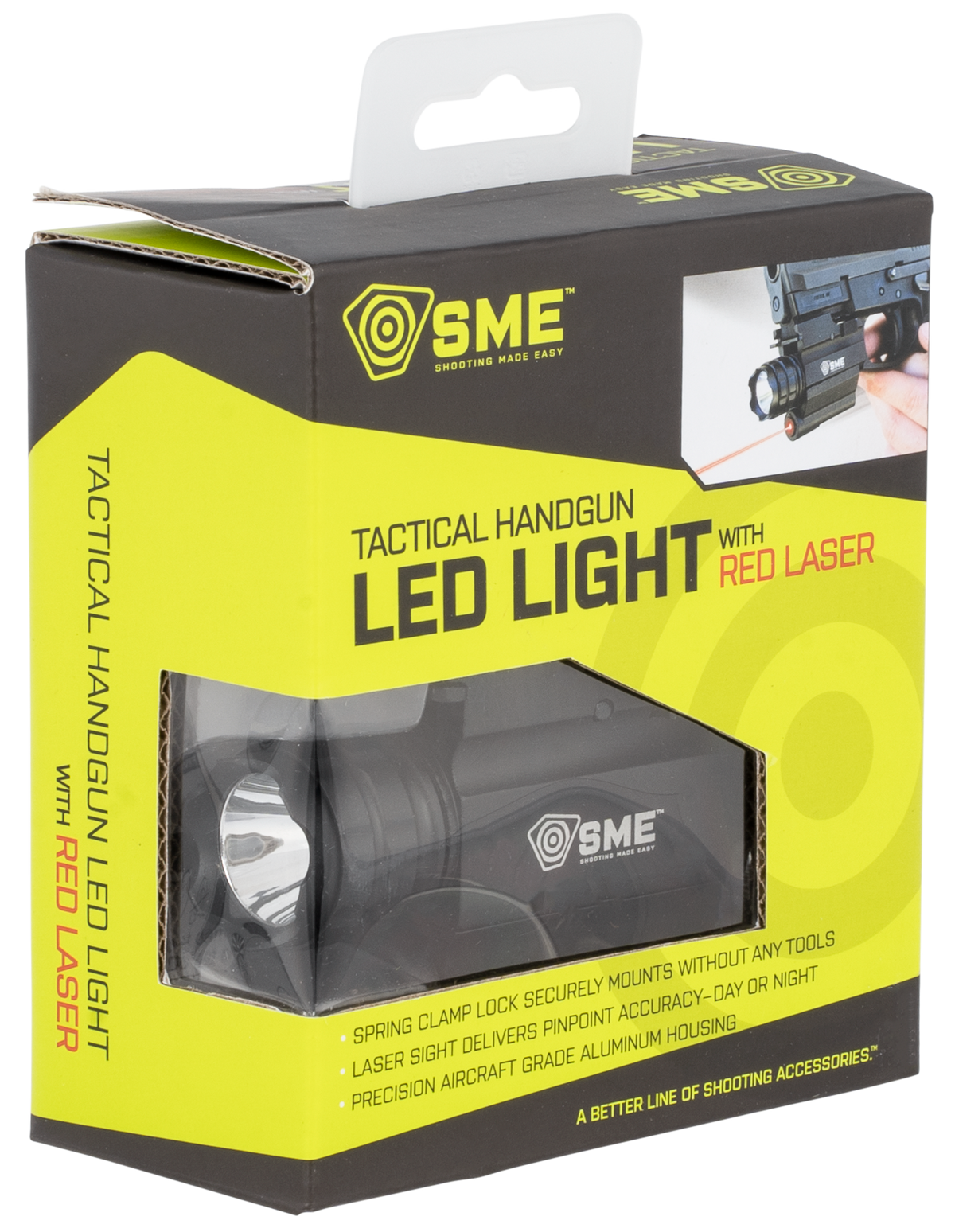 SME SMEWLLP Compact Tactical Handgun LED Light/Laser Combo 250 Lumens Black — view 2