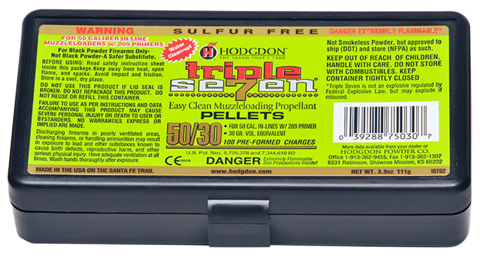 Hodgdon Triple Seven 50/30 Pellets 50 Cal 30gr 100/Box — view 2