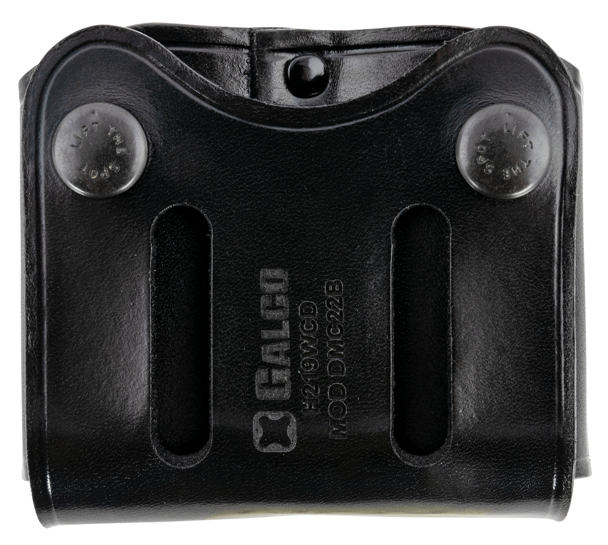 Galco DMC22B Double Mag Carrier Black Leather Belt Loop 1.50-1.75" .40 S&W Glock 35 Ambidextrous — view 2