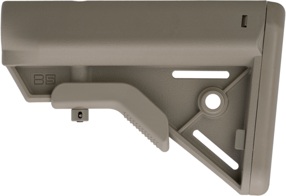 B5 Systems Bravo AR-15 Collapsible Buttstock - Flat Dark Earth - Mil-Spec Tube Not Included — view 2