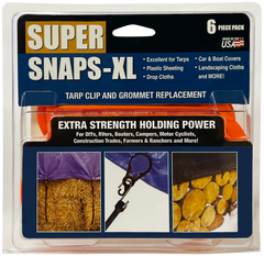 AccuSharp 1008C Super Snaps 7.80" Orange XL Tarp Clip - 15 Pack — view 2