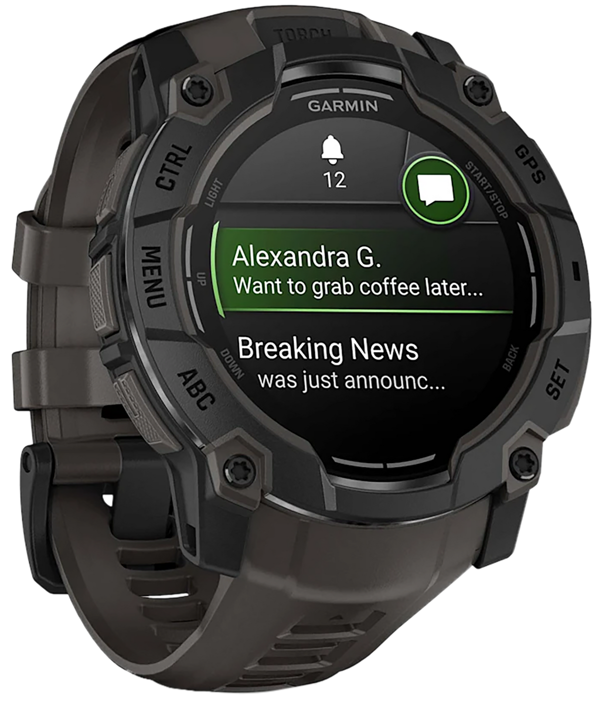 Garmin Instinct 3 AMOLED 50mm GPS Smartwatch - Black/Charcoal — view 2