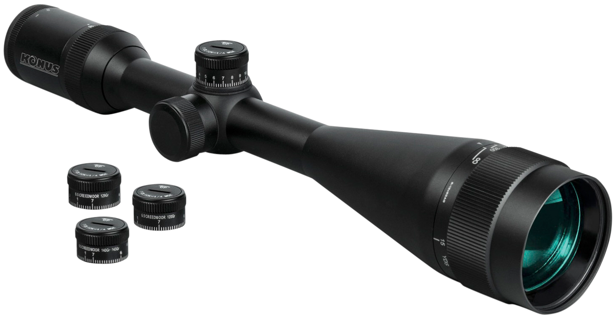 Konus Konus-CX 6-18x 50mm 1" Tube Duplex 6.5 Creedmoor Reticle Riflescope - Matte Black — view 2