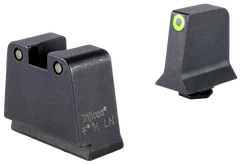 Trijicon GL243 Suppressor/Optic Height Night Sight Set Green Tritium Yellow Outline Front / Green Tritium Black Outline Rear - Glock 42/43/43X/43E/48 Slim Frame — view 2