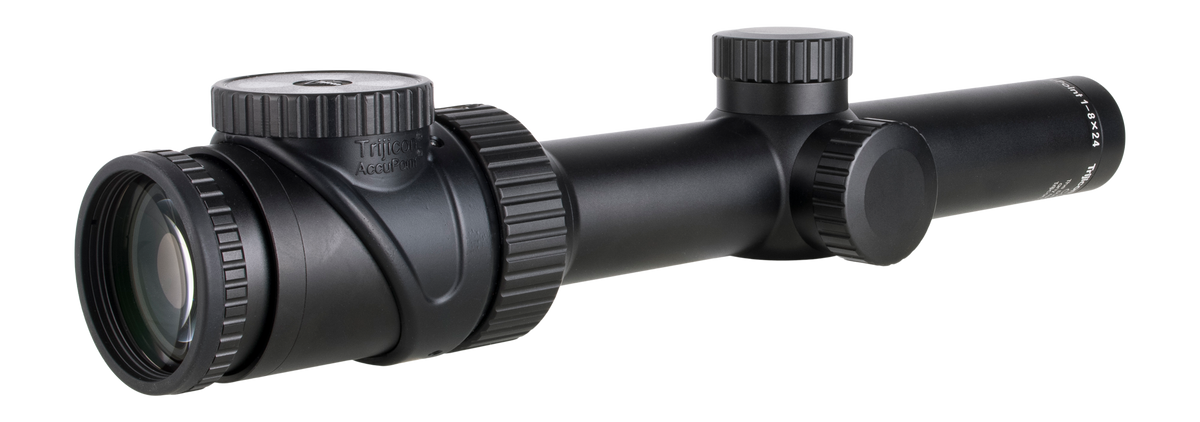 Trijicon AccuPoint 1-8x24mm 30mm Tube Riflescope - Red Triangle Post / Satin Black — view 2