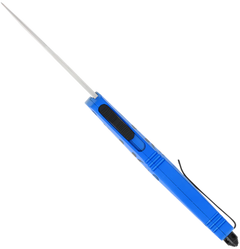 CobraTec Knives FS-3 Fishing Lure Medium 3" OTF Tanto Plain D2 Steel Blue Aluminum Handle — view 2