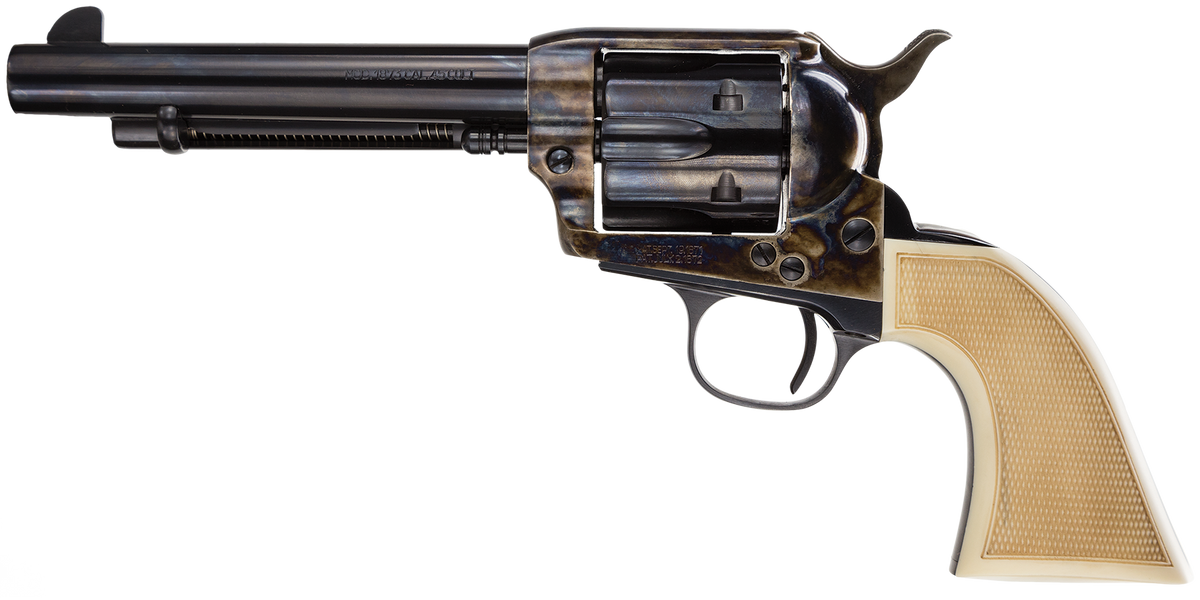 Taylor's & Company 1873 Marshal 45 Colt (LC) 5.50" 6-Rd SAO Revolver - Checkered White Grip — view 2