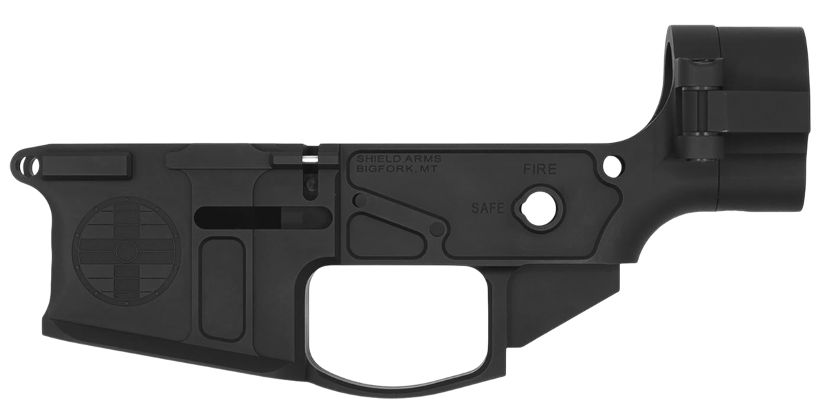Shield Arms SA-15 Folding AR-15 Multi-Caliber Billet Aluminum Black Anodized Stripped Lower Receiver — view 2