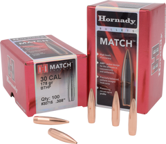 Hornady Match .308 30 Cal 178 gr Hollow Point Boat Tail - 100/Box — view 2