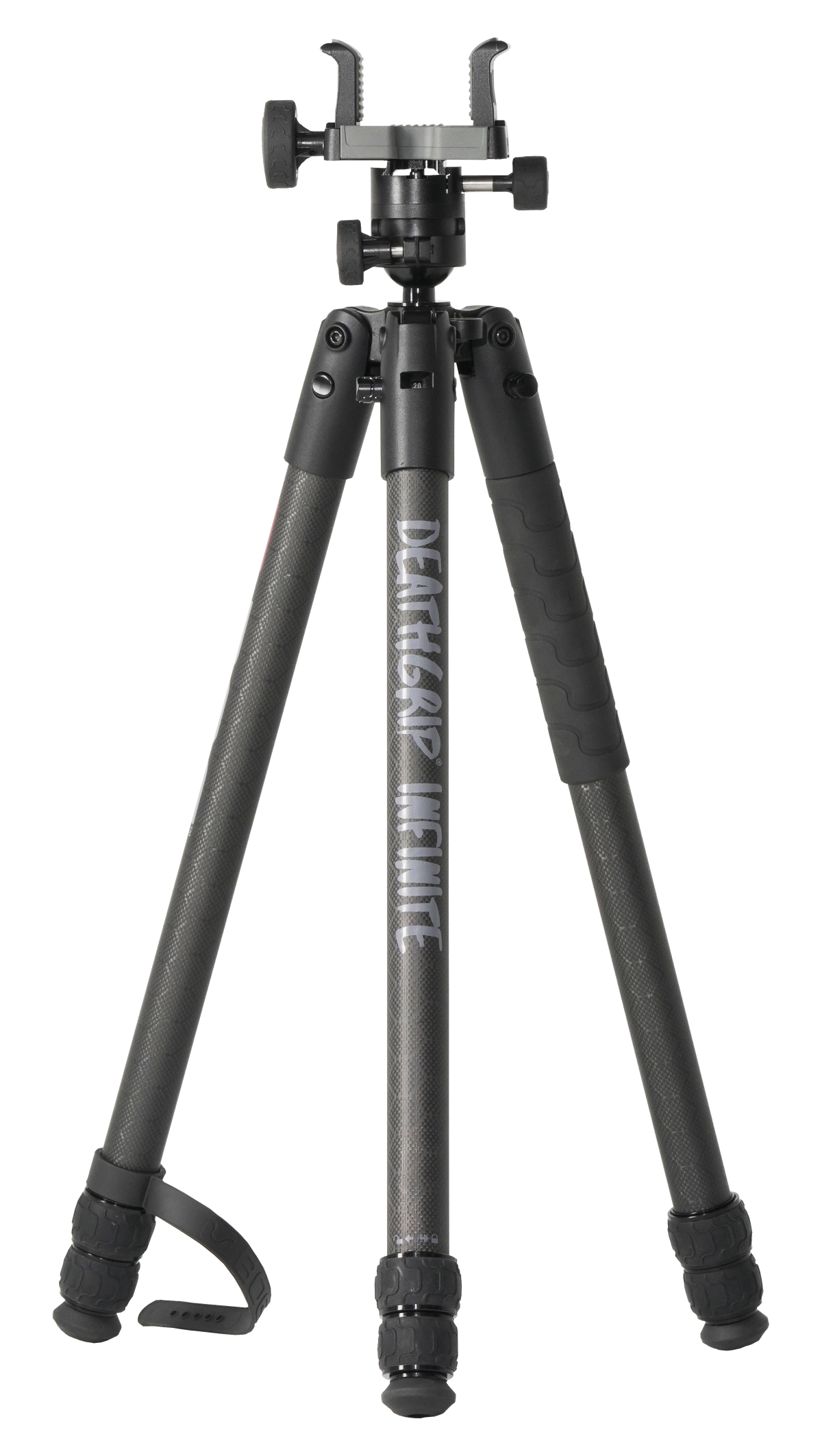 Bog-Pod DeathGrip Infinite Carbon Fiber Shooting Tripod 6.5"-59" - Ball Head, Black — view 2