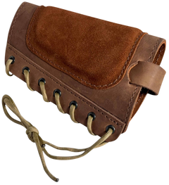 1791 Gunleather HUNT Butt Cuff 12 Gauge 4-Rd Shotshell Holder - Brown Leather — view 2