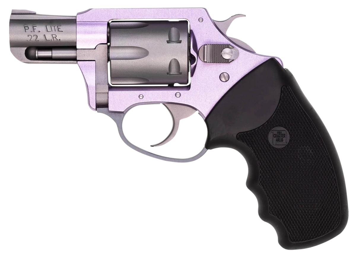 Charter Arms 52240 Pathfinder Lite Lavender Lady 22 LR 2" 8-Shot DA/SA Revolver - Matte Stainless/Lavender — view 2