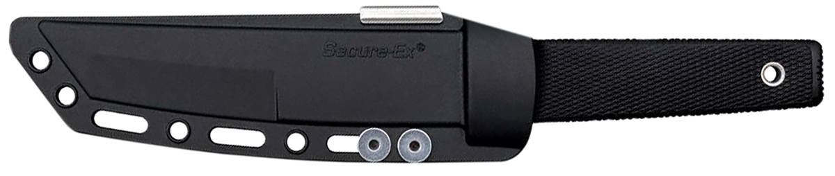 Cold Steel Kobun 5.5" Fixed Tanto Plain AUS-8A SS Black Kray-Ex Handle w/ Secure-Ex Sheath — view 2