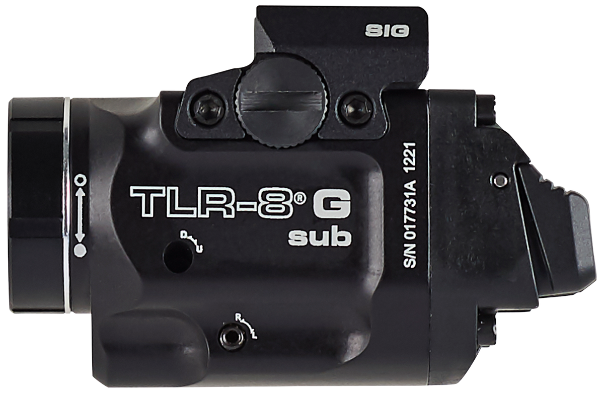 Streamlight TLR-8 Sub 500 Lumens w/Green Laser Fits Sig Sauer P365/P365XL - Black Anodized — view 2