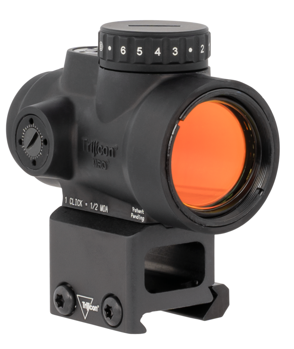 Trijicon MRO HD 1x25mm 2 MOA Red Dot / 68 MOA Circle Reflex Sight - Lower 1/3 Cowitness — view 2