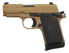 Sig Sauer P938 Emperor Scorpion 9mm Luger 3 in 7+1 SAO Pistol - FDE PVD - Hogue G10 Grips — view 2