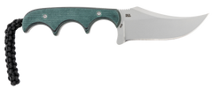 Columbia River Minimalist Persian 2.76" Fixed Recurve Plain 8Cr13MoV SS Green Fiber Handle Knife — view 2