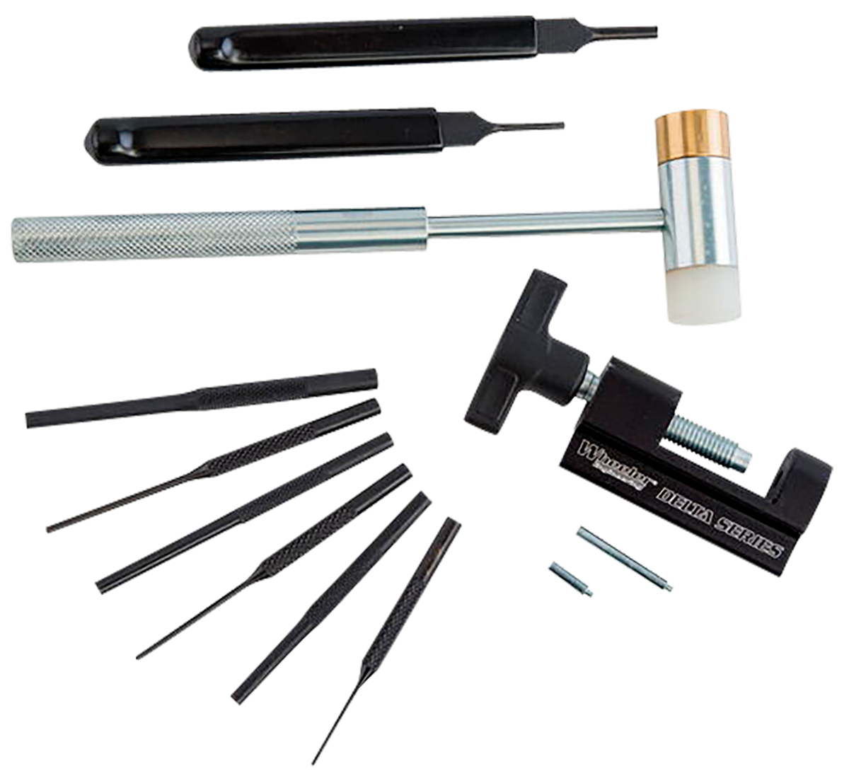 Wheeler Delta Series AR-15 Hammer & Roll Pin Punch Set - Black Steel — view 2