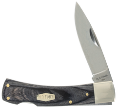 Old Timer Heritage Series Bruin 50th Anniversary 2.80" Drop Point Plain D2 Steel - Black Wood Laminate Handle — view 2