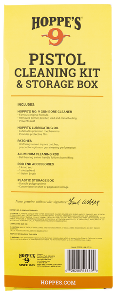 Hoppes PCO38 Pistol Cleaning Kit .38/.357/9mm Cal with Storage Box — view 2