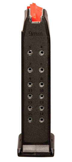 Global Ordnance Glock Style 9mm Luger 15rd Polymer/Steel Magazine - Black — view 2