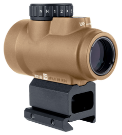 Trijicon MRO SD 1x25mm 2 MOA Red Dot Reflex Sight - Coyote Tan - Lower 1/3 Co-Witness Mount — view 2