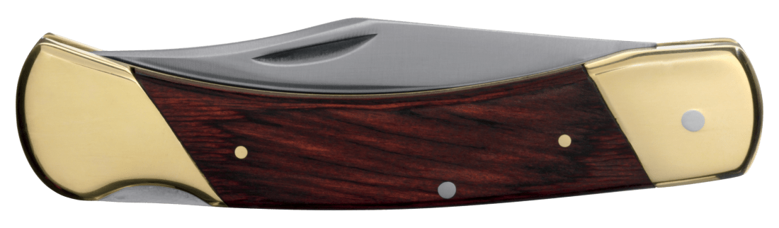 Uncle Henry Bear Paw 3.70" Lockback Folding Plain Edge Stainless Steel Knife w/ Leather Sheath — view 2