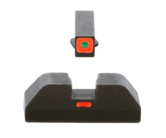 AmeriGlo GL616 CAP Night Sight Set for Glock - Green Tritium Orange Outline Front / Orange Bar Rear — view 2