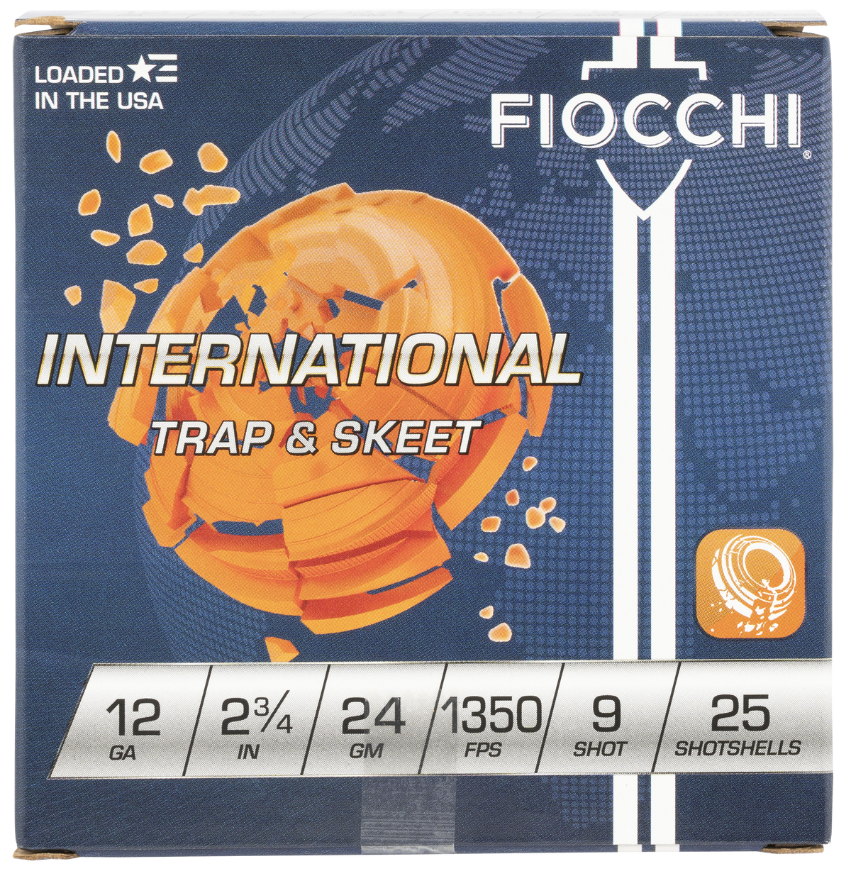 Fiocchi 12IN249 Exacta Target International Trap & Skeet 12Gauge 2.75" 24gram 9Shot 25 Per Box/10 Case — view 2