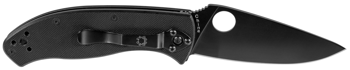 Spyderco Tenacious 3.39" Drop Point Plain Edge 8Cr13MoV Black G10 Folding Knife — view 2