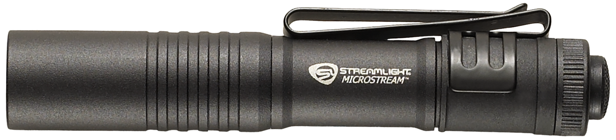 Streamlight 66318 MicroStream 45 Lumens White C4 LED Aluminum Black Anodized AAA Pocket Light — view 2