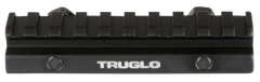 TruGlo Picatinny Riser Mount 0.5" Rise 4" Long CNC Aluminum - Matte Black Anodized — view 2