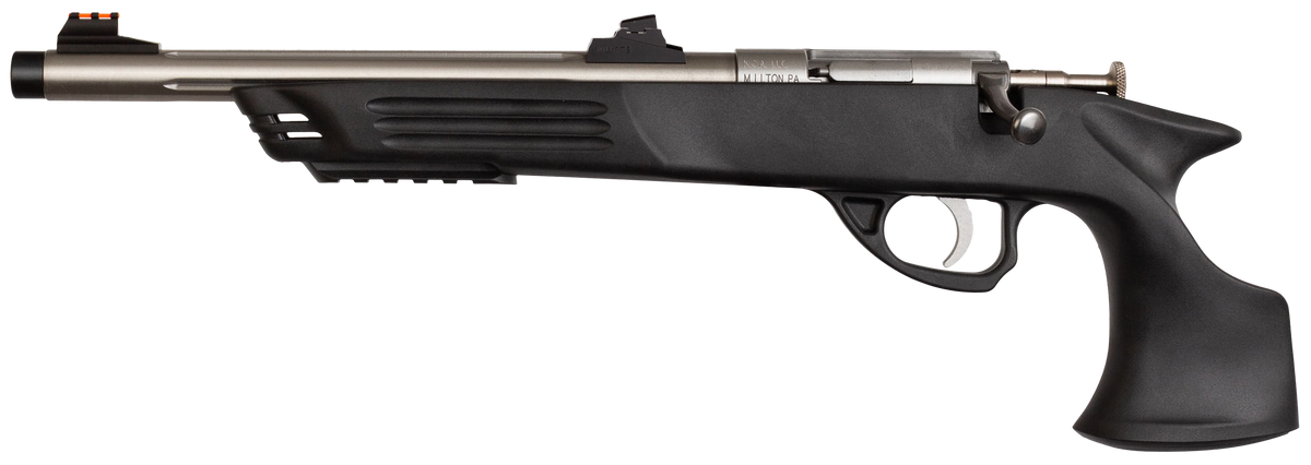 Crickett KSA796 Hunter Adult 22 WMR 9" Threaded 1-Rd Bolt Action Pistol - Stainless/Black Synthetic — view 2