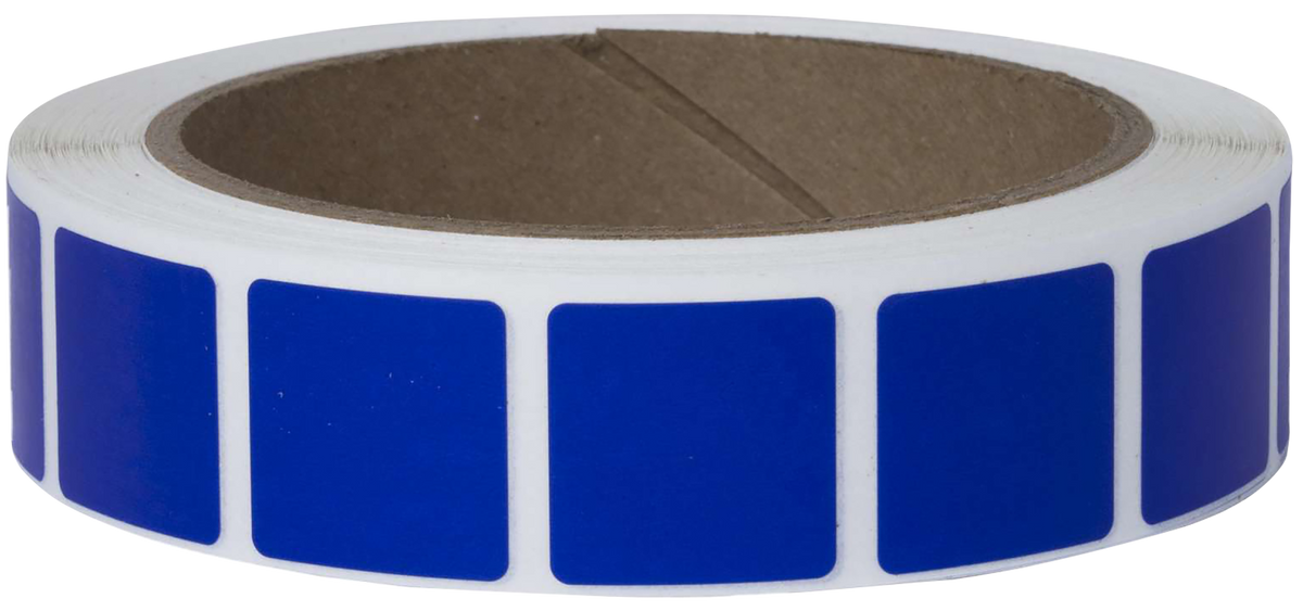 Action Target Square Blue Target Pasters 7/8" Self-Adhesive 1000 Per Roll — view 2