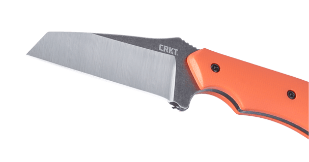 Columbia River CRKT 2399C S.P.I.T. 2.29" Fixed Plain Stonewash/Satin 8Cr13MoV Orange G10 Knife — view 2