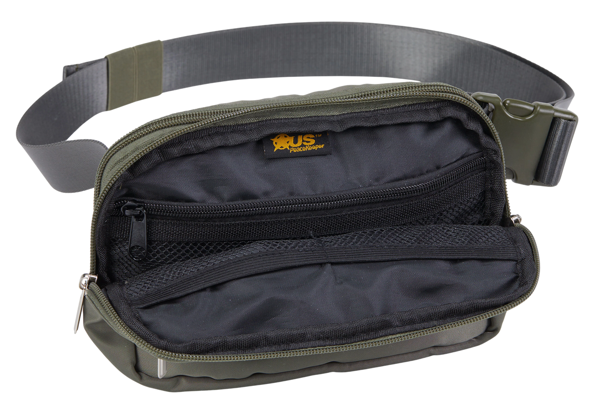 US PeaceKeeper Suburban Sidekick Fanny Pack Green/Grey Polyester - 8.25" x 5.5" x 2.25" — view 2