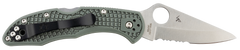 Spyderco Delica 4 Lightweight 2.88" VG-10 Drop Point Part Serrated Foliage Green FRN Folding Knife — view 2